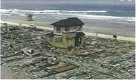 津波で古い住宅が流されるメカニズム